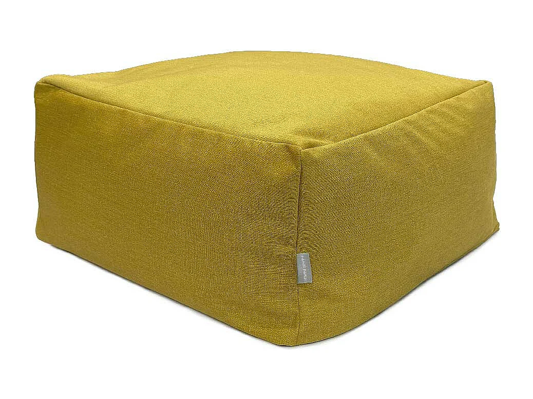 Puff desenfundable PANDA BRUSHED 50x50x25 cm amarillo