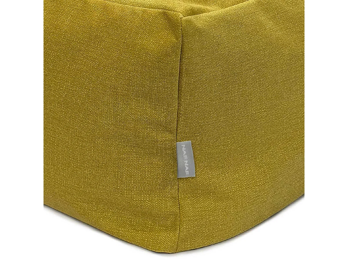 Puff desenfundable PANDA BRUSHED 50x50x25 cm amarillo