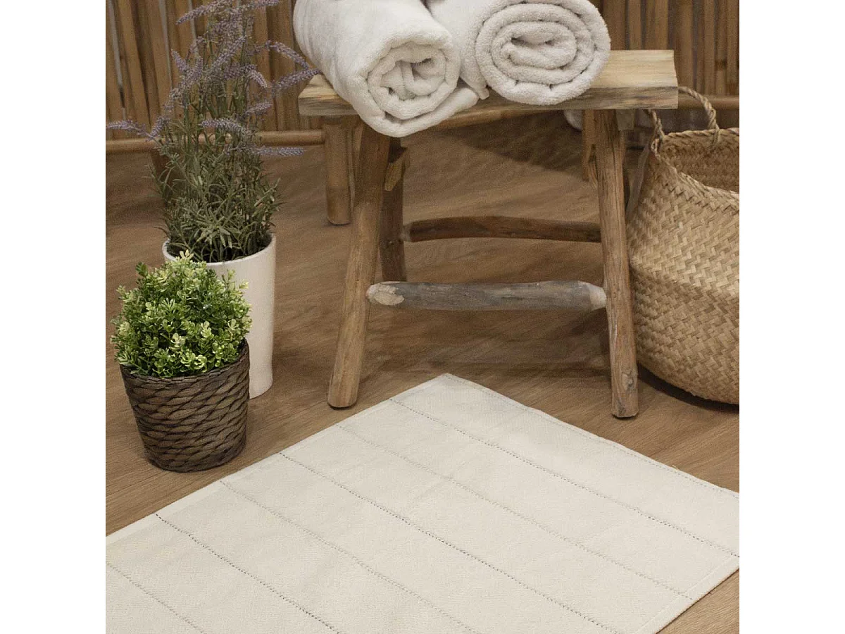 Set de 2 alfombras de baño BONE 50x70 cm  beige