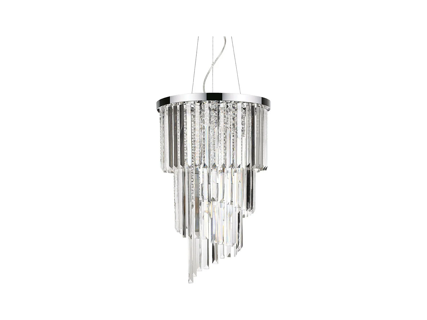 Ideal Lux Carlton Suspension à 8 ampoules au fini chrome, E14