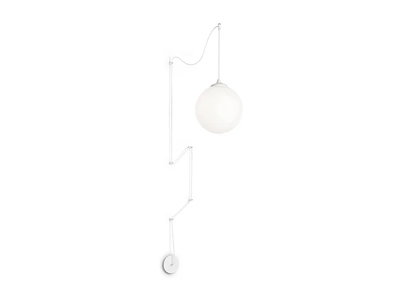 Ideal Lux Boa - 1 licht Globe Deckenanhänger Weiß, E27