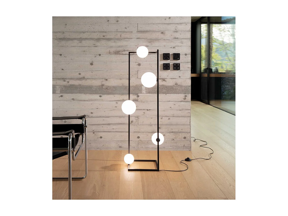 CORNER PT5, Lampadaire noir, Ideal Lux