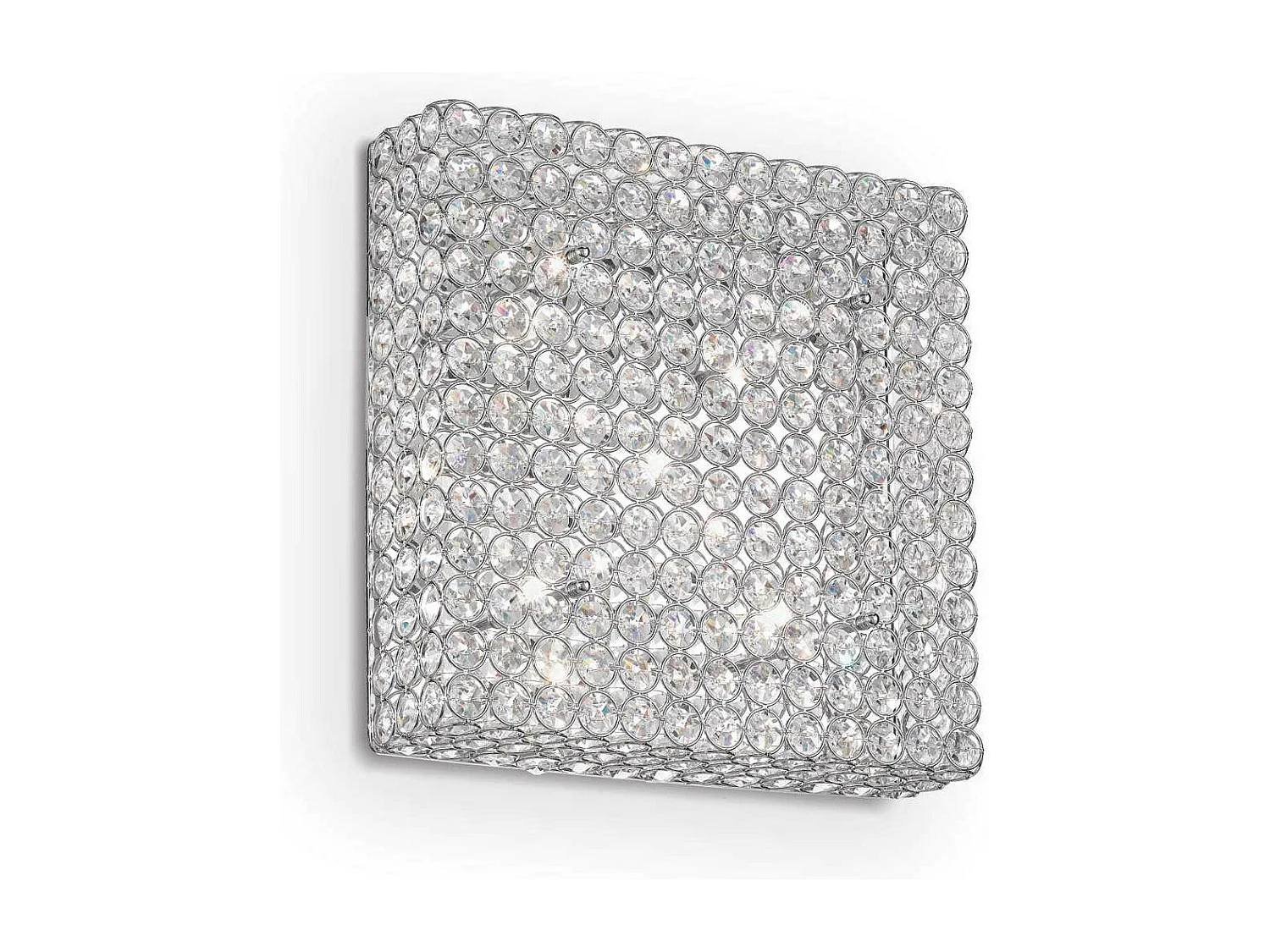 Ideal Lux Admiral - 6 luces para interior, cuadrado, empotrado mediano, cromo, G9