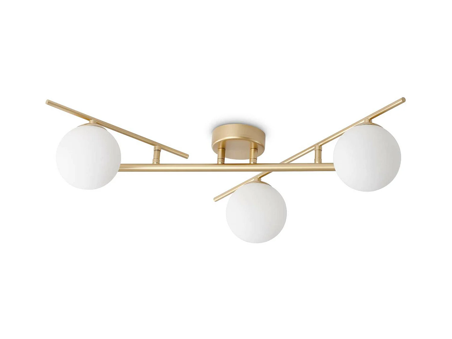 Ideal Lux ATLAS Plafonnier Globe à 3 Lumières Laiton