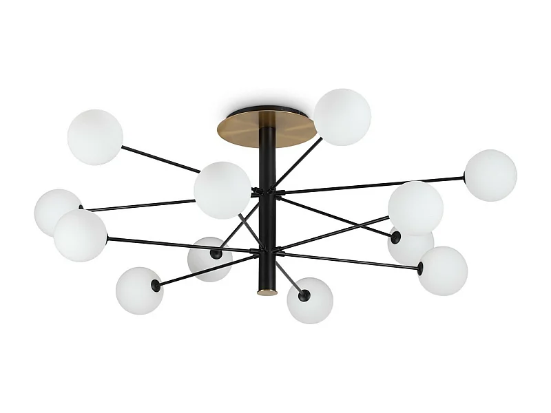 Ideal Lux COSMOPOLITAN Lámpara de techo semiempotrable multibrazo 12 brazos negra