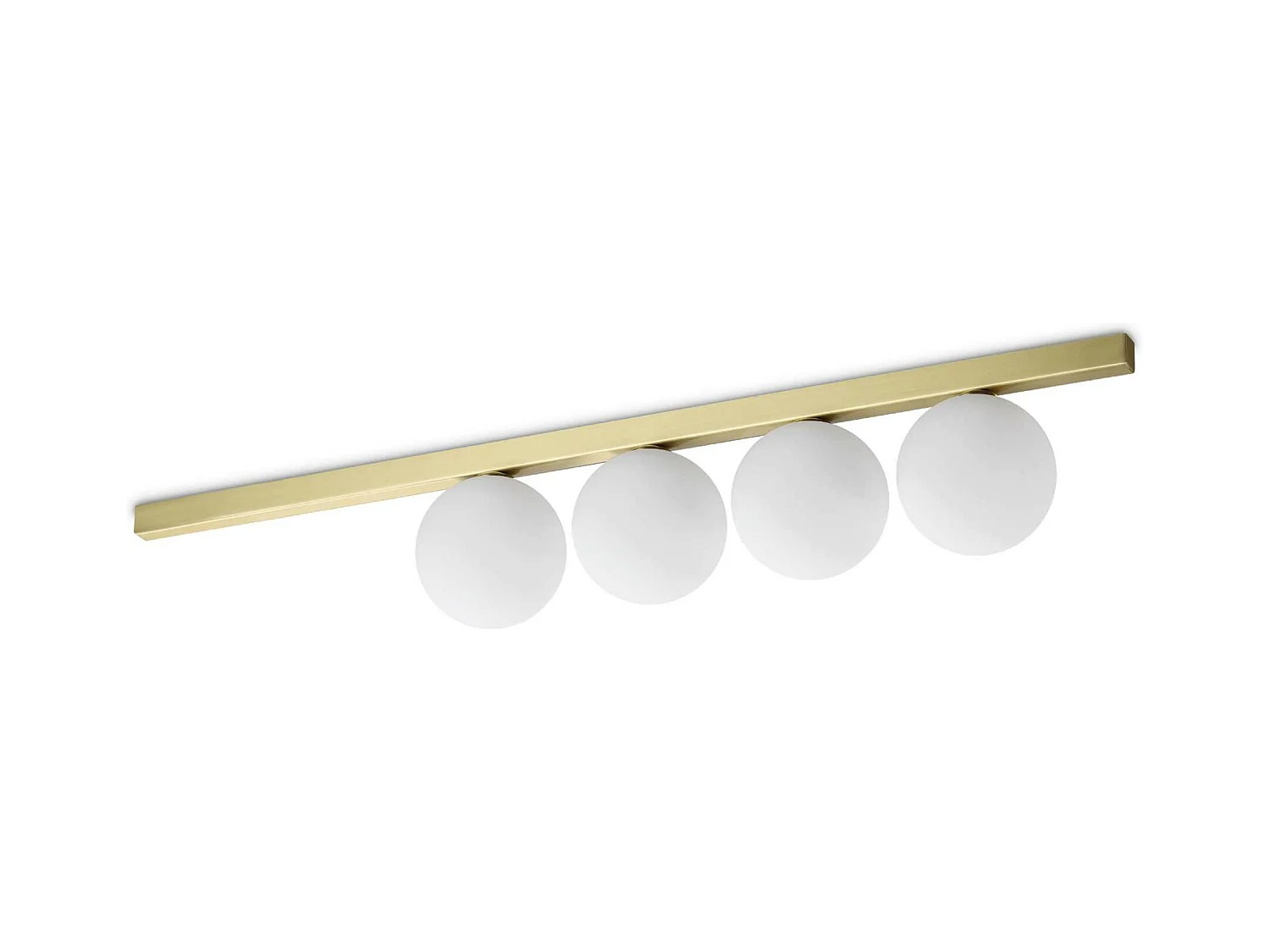 Ideal Lux BINOMIO Plafonnier Globe à 4 Lumières Laiton