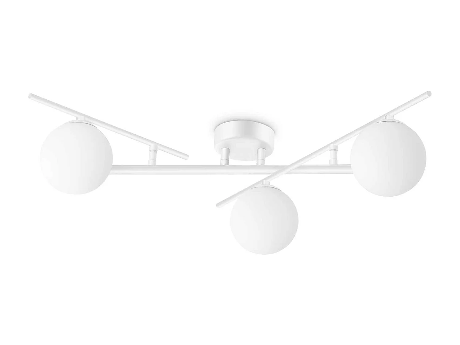 Ideal Lux ATLAS Plafonnier Globe à 3 Lumières Blanc