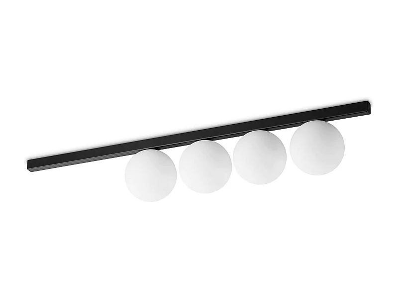 Ideal Lux BINOMIO Lámpara de techo con 4 luces en forma de globo, color negro