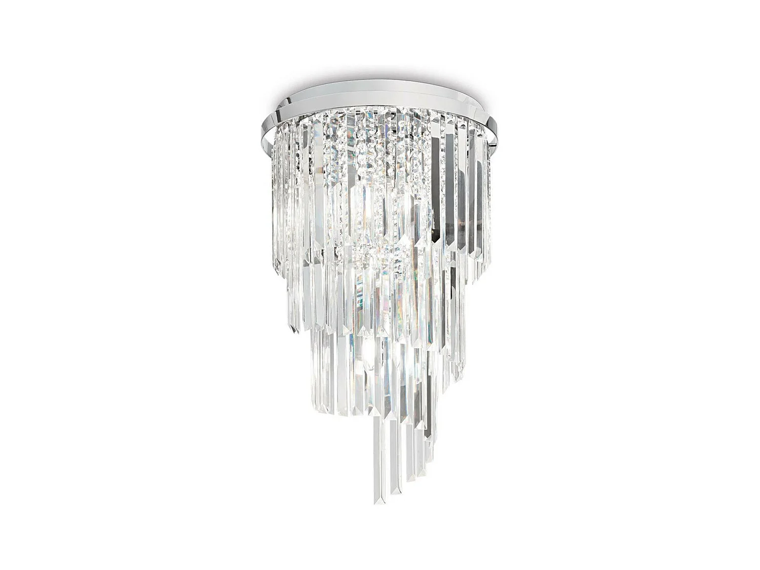 Ideal Lux Carlton Lustre à 8 ampoules au fini chrome, E14