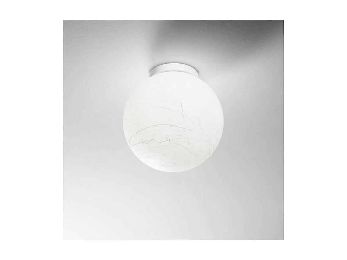 Ideal Lux CARTA Plafonnier Globe Blanc 30cm
