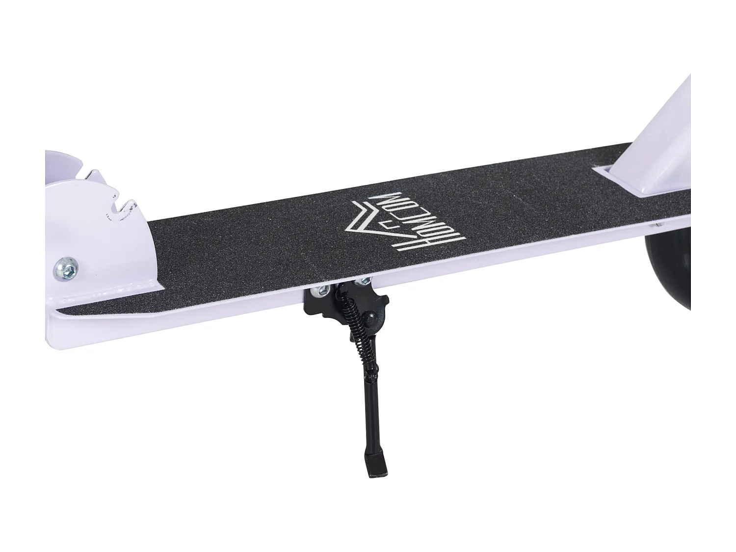 Trottinette pliable hauteur guidon réglable sur 4 niveaux système de freinage arrière blanc dim. 88L x 37l x 75-100H cm