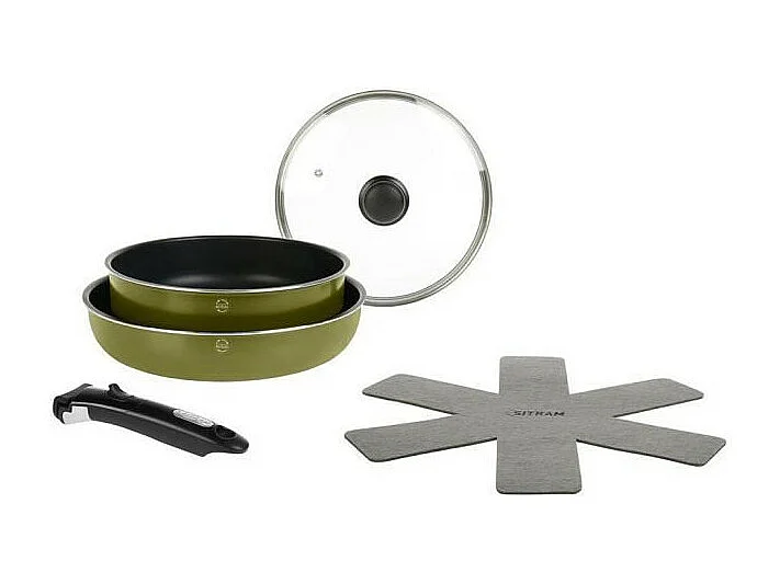 Batterie de cuisine amovible 5 pieces SITRAM en aluminium pressé recyclé