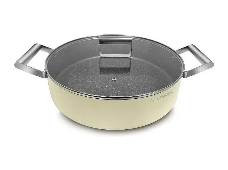 Faitout - ARTHUR MARTIN - AM6523 - 24 cm avec couvercle - Aluminium Forgé - Tous feux dont induction + four