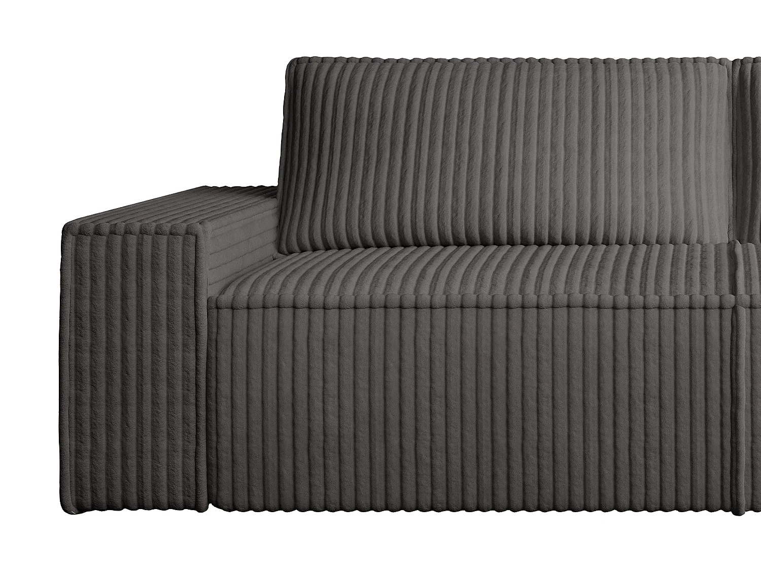 Divano 3 posti in Velluto a coste grosse Antracite  - AMELIA