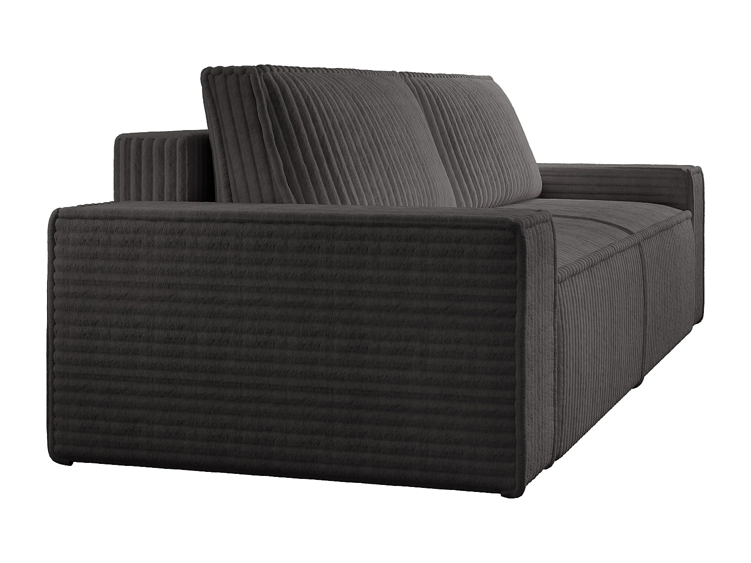 Divano 3 posti in Velluto a coste grosse Antracite  - AMELIA