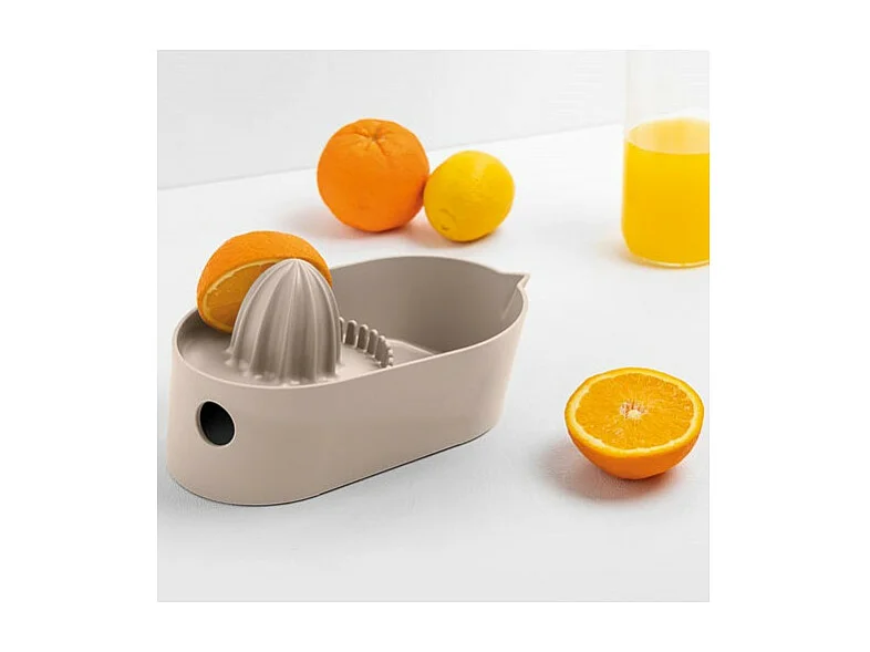 Presse-agrumes Gris Oblo Plus avec filtre intégré et réservoir - Collection CREATE