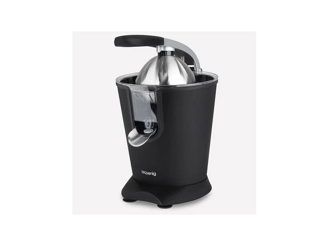 Presse agrumes - HKoeNIG - AGR82 - Electrique - 160 W - Appareil silencieux - Noir mat et acier inoxydable