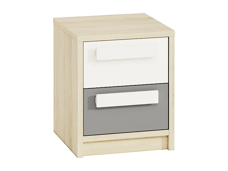 NACHTKONSOLE Drop Fjord Buche / weiß / grau 40 / 40 / 48cm