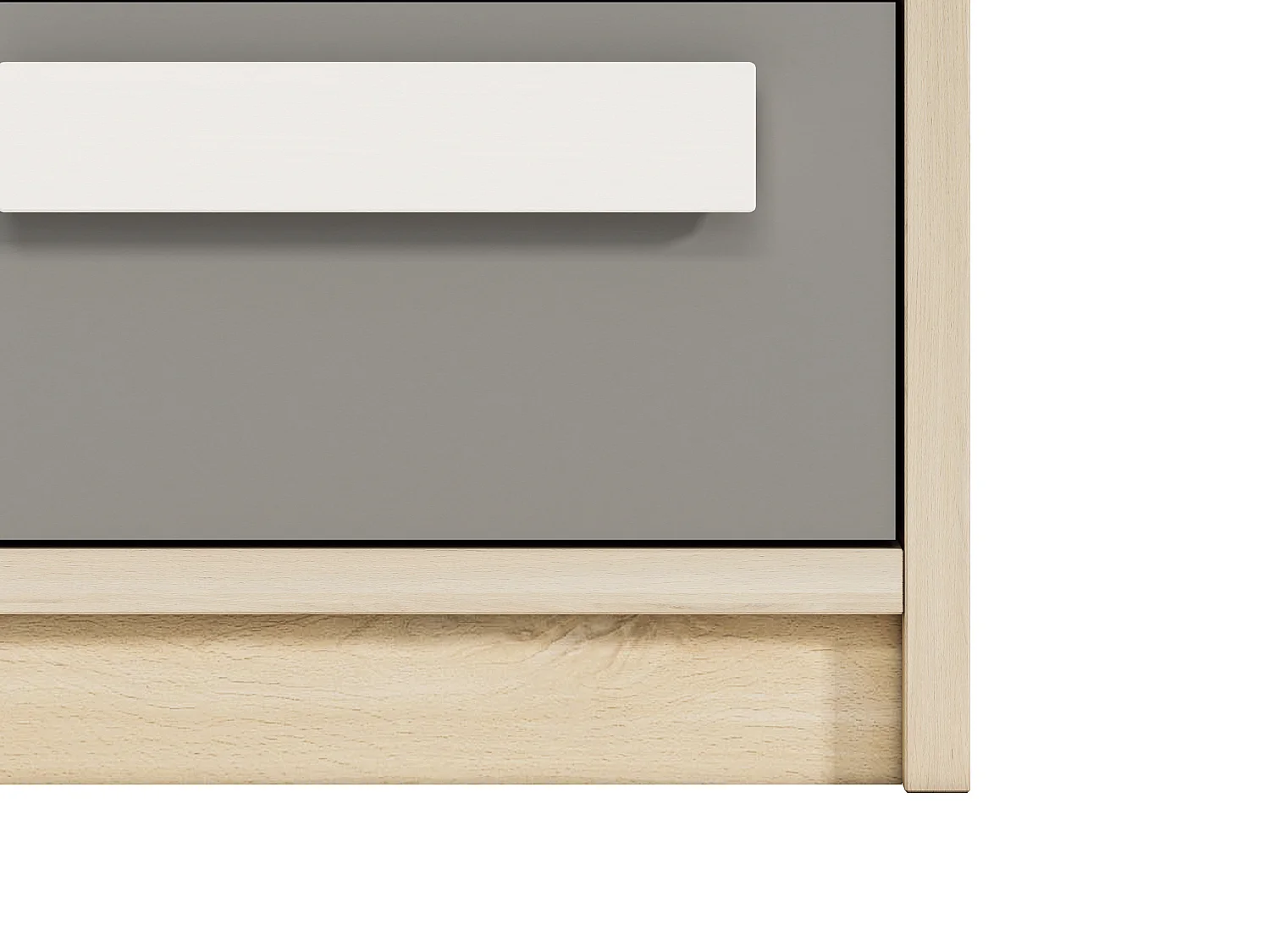 NACHTKONSOLE Drop Fjord Buche / weiß / grau 40 / 40 / 48cm