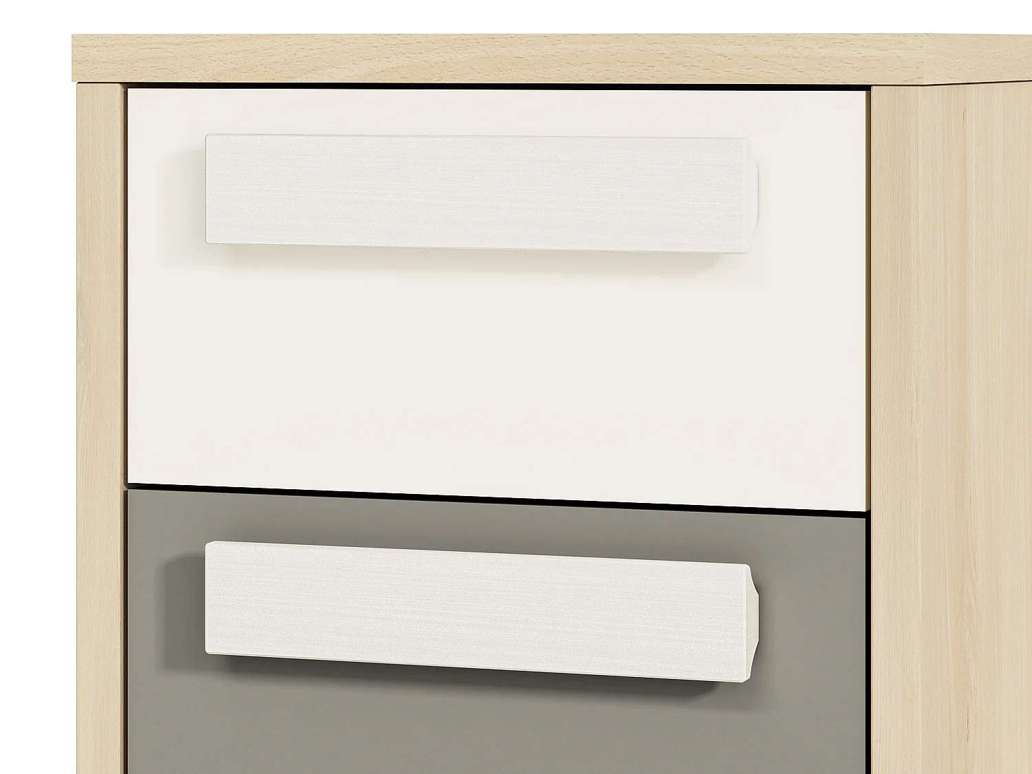 NACHTKONSOLE Drop Fjord Buche / weiß / grau 40 / 40 / 48cm