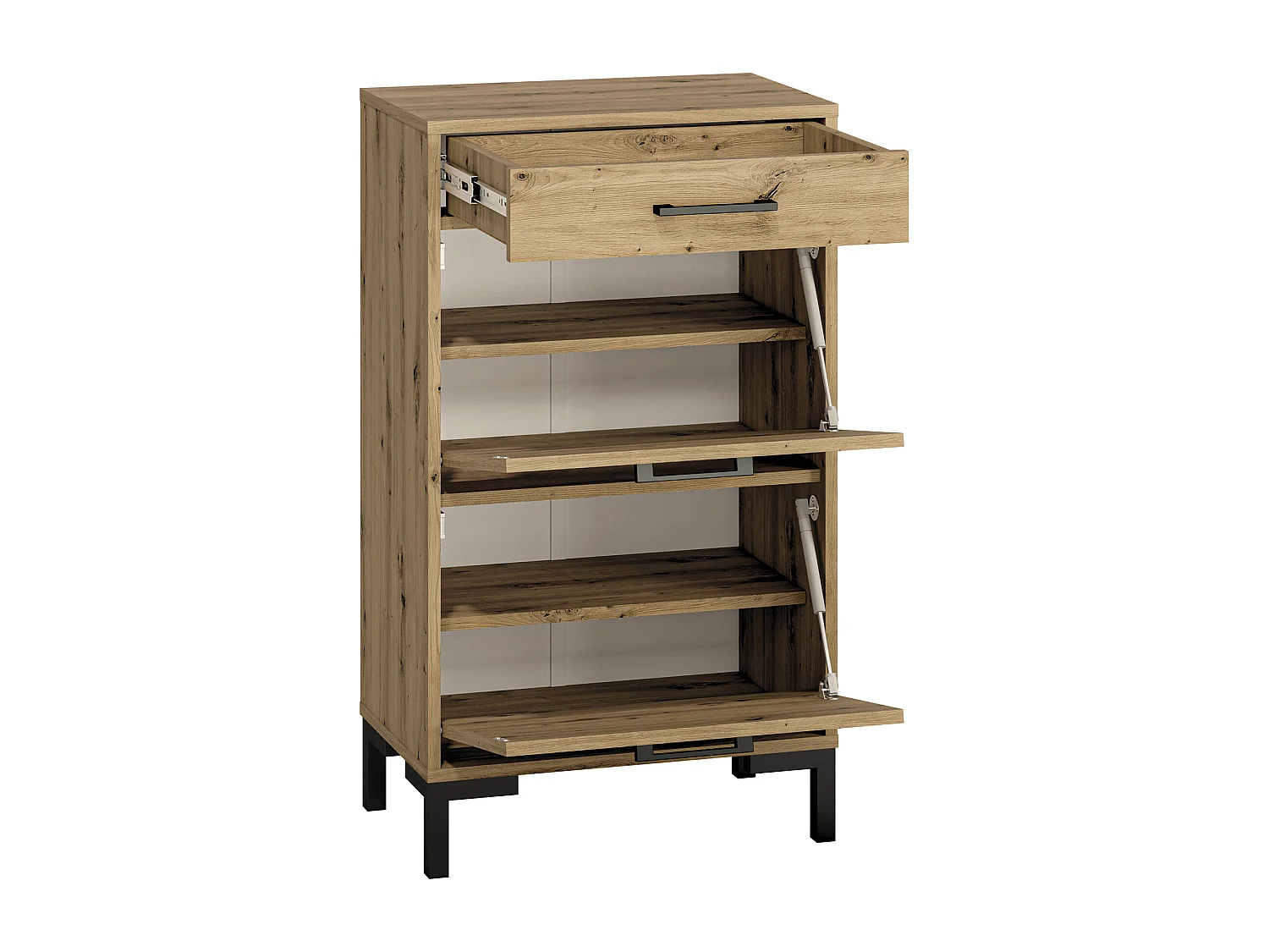 SCHUHSCHRANK Nevio Artisan Eiche 55 / 34 / 94cm