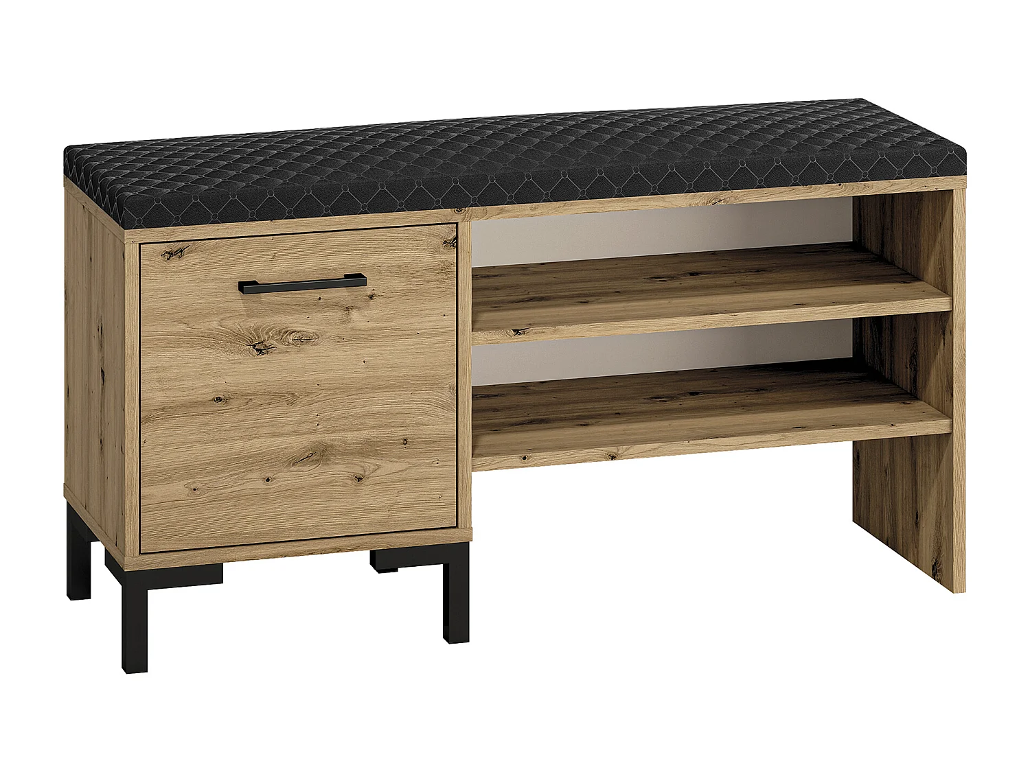 SITZBANK Nevio Artisan Eiche / schwarz 105 / 34 / 55cm