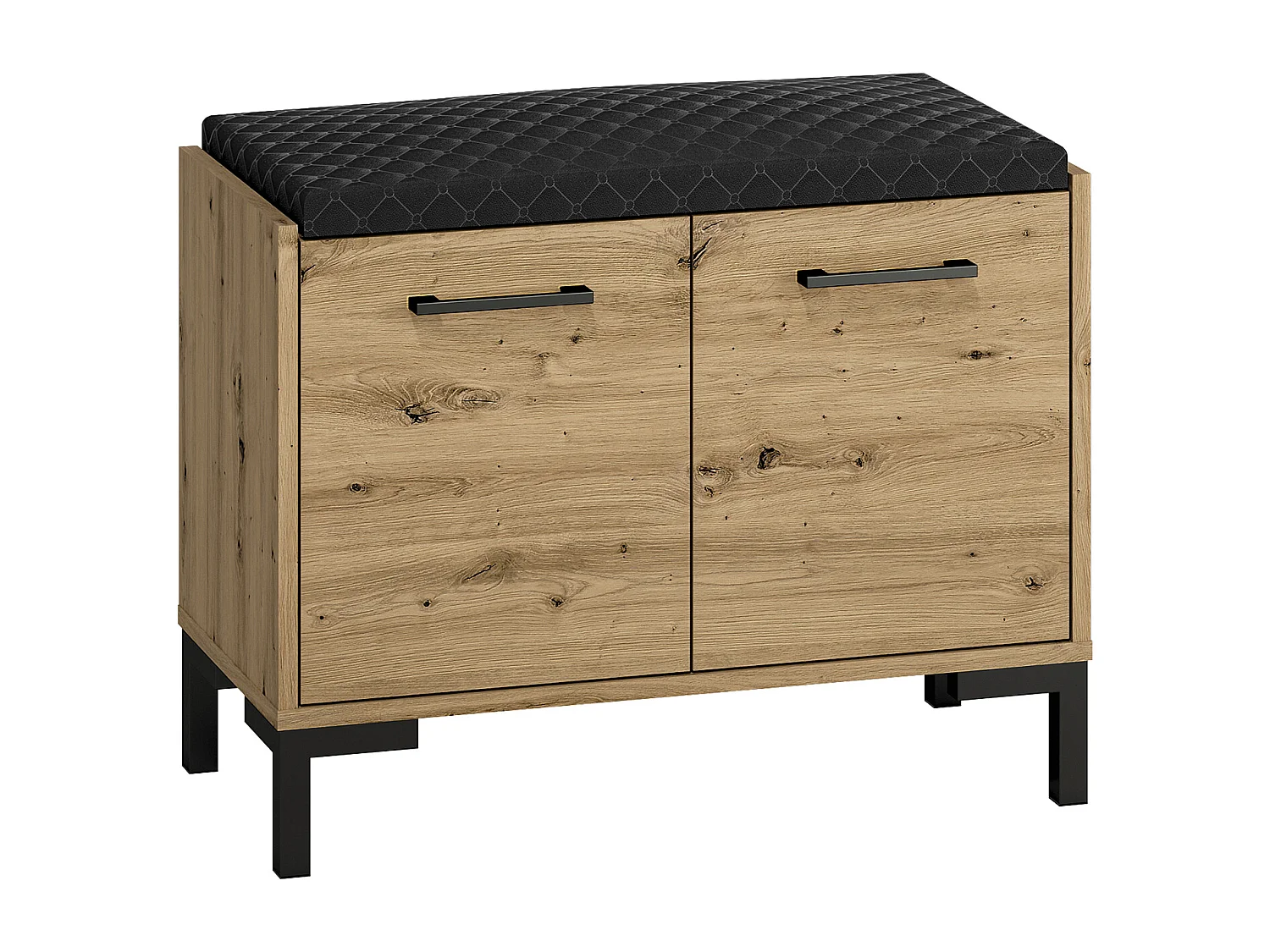 SITZBANK Nevio Artisan Eiche / schwarz 70 / 34 / 55cm