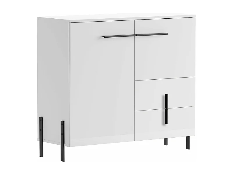 KOMMODE Vigo weiß / weiß Hochglanz 100 / 40 / 91cm