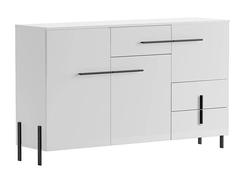 KOMMODE Vigo weiß / weiß Hochglanz 150 / 40 / 91cm