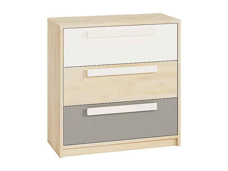 KOMMODE Drop Fjord Buche / weiß / grau