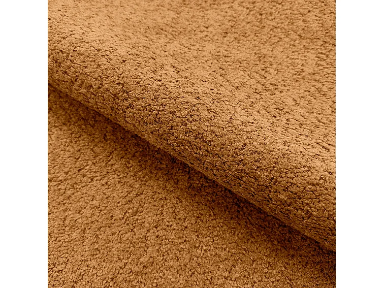 Emporius Lit Rembourré 200x200 cm Billo - lit double avec Rangement, Tête de Lit - Lit adulte, Chambre d'Adolescent - Bouclé Orange (Anthology 10)