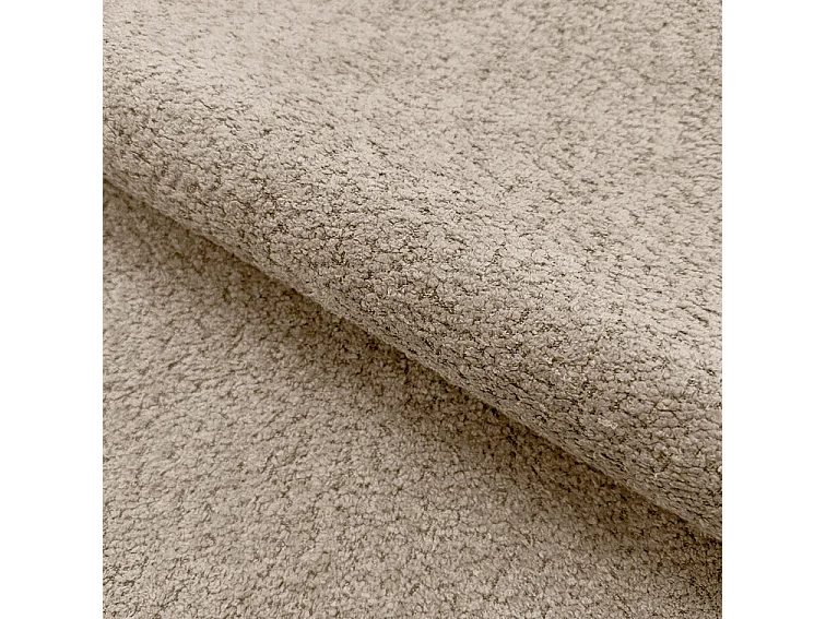 Emporius Lit coffre 200x200 Milan, Lit Rembourré avec Rangement - Lit bouclé Beige (Anthology 3)