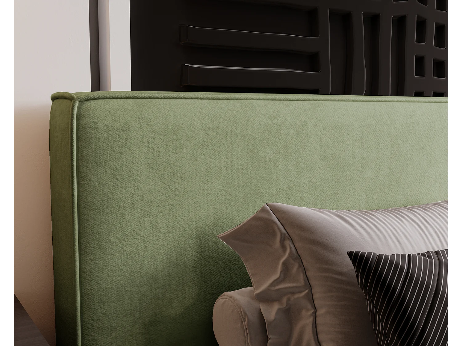 Emporius Gestoffeerd bed 160x200 Amare - tweepersoonsbed met opbergruimte - fluwelen Groen (Komodo 61)