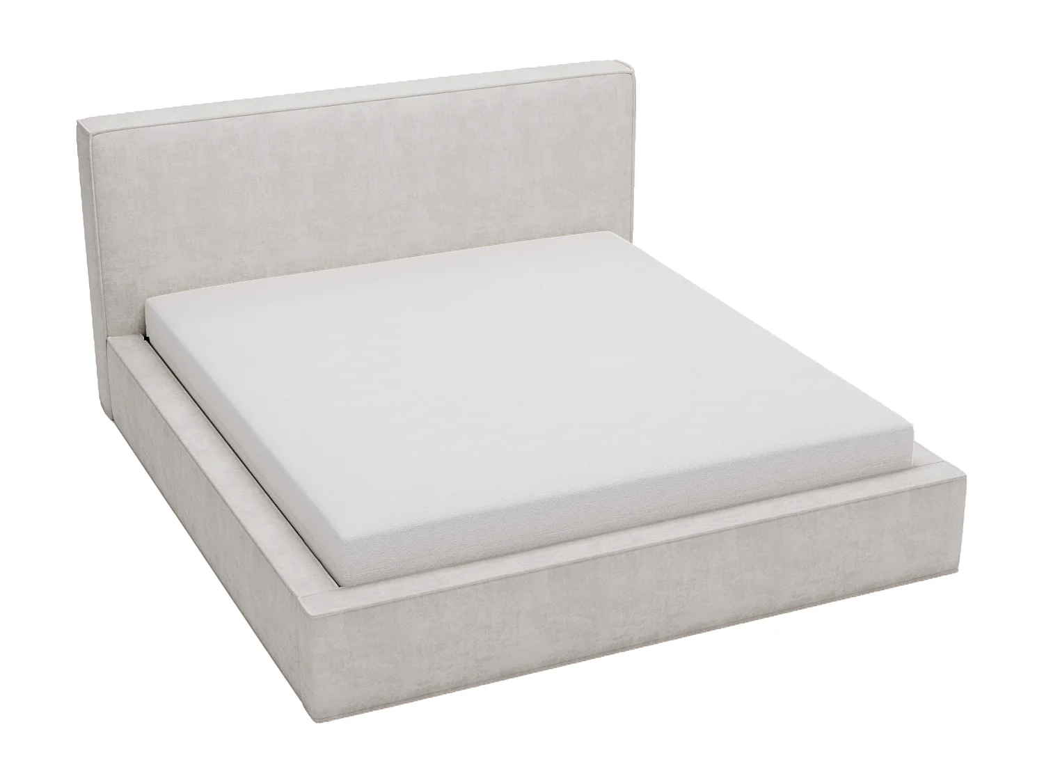 Emporius Lit double, lit adulte avec Rangement 180x200 cm Amare - Velour Gris clair (Komodo 20)