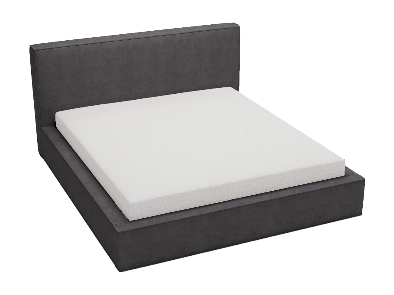 Emporius Lit double, lit adulte avec Rangement 160x200 cm Amare - Velour Noir (Komodo 23)