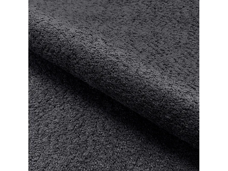 Emporius Lit Rembourré 160x200 cm Billo - lit double avec Rangement, Tête de Lit - Lit adulte, Chambre d'Adolescent - Bouclé Noir (Anthology 19)