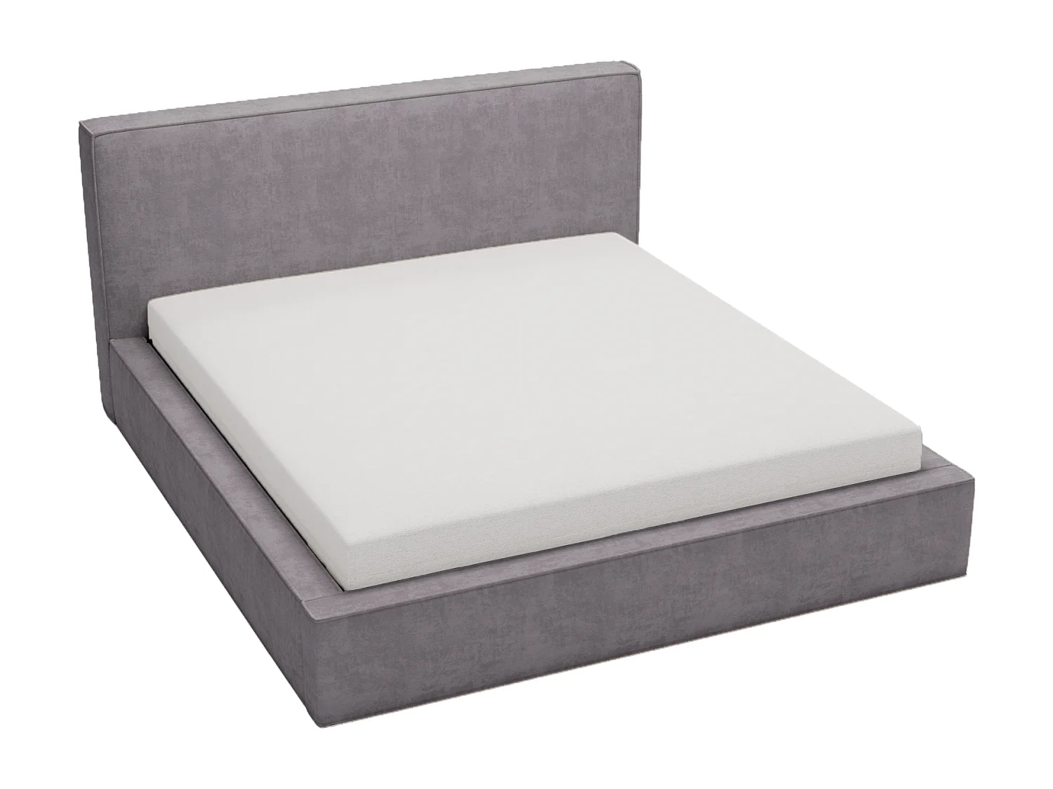 Emporius Lit double, lit adulte avec Rangement 180x200 cm Amare - Velour Gris (Komodo 21)
