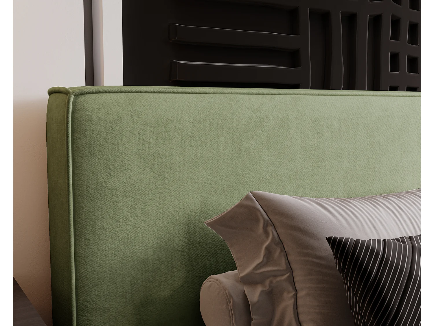 Emporius Lit double, lit adulte avec Rangement 180x200 cm Amare - Velour Vert (Komodo 61)