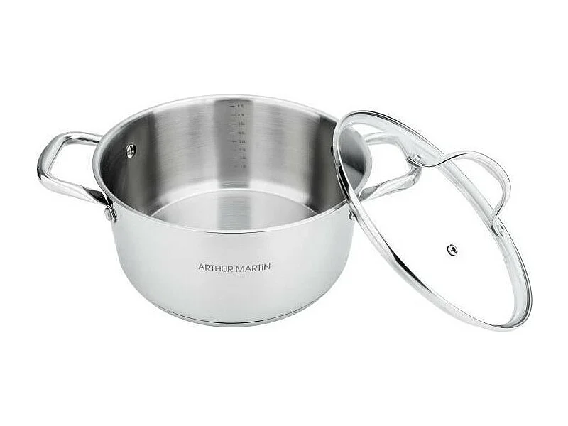 AM2513 Arthur Martin Marmite 28 cm avec couvercle – Acier Inoxydable – Tous feux dont induction