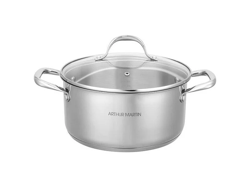 AM2513 Arthur Martin Marmite 28 cm avec couvercle – Acier Inoxydable – Tous feux dont induction