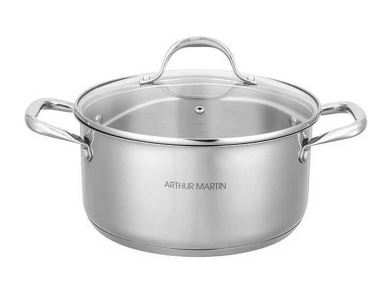 AM3549 Arthur Martin Marmite 24 cm avec couvercle – Acier Inoxydable – Tous feux dont induction