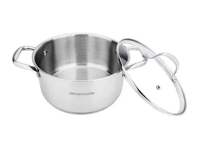 AM3549 Arthur Martin Marmite 24 cm avec couvercle – Acier Inoxydable – Tous feux dont induction