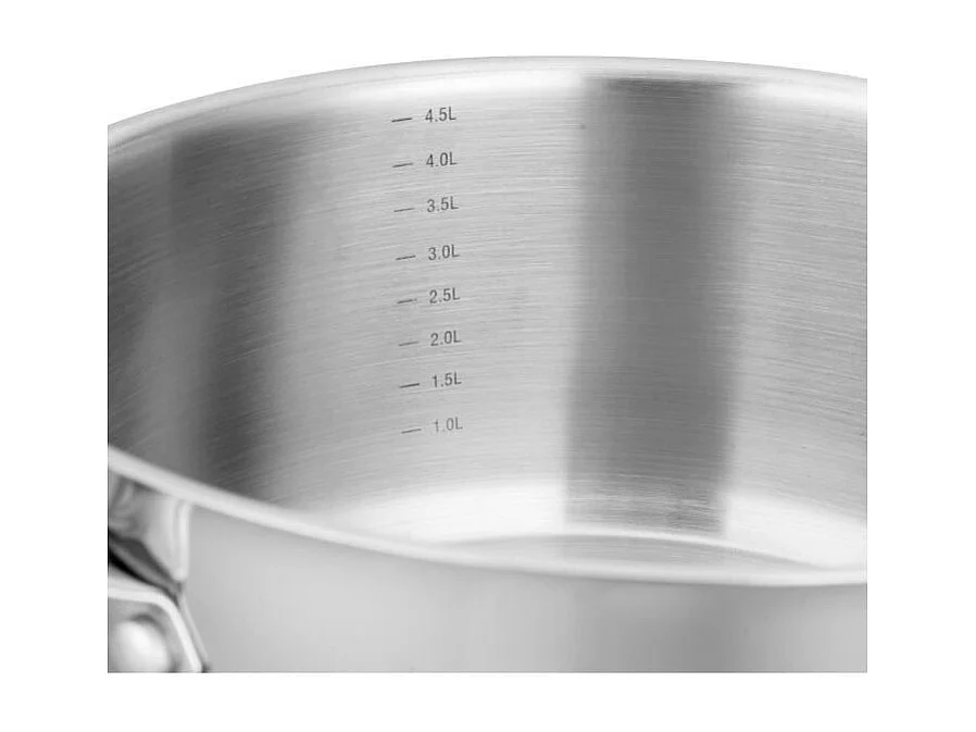 Marmite Arthur Martin 24 cm aus Edelstahl mit gehärtetem Glasdeckel – Für alle Herdarten, auch Induktion