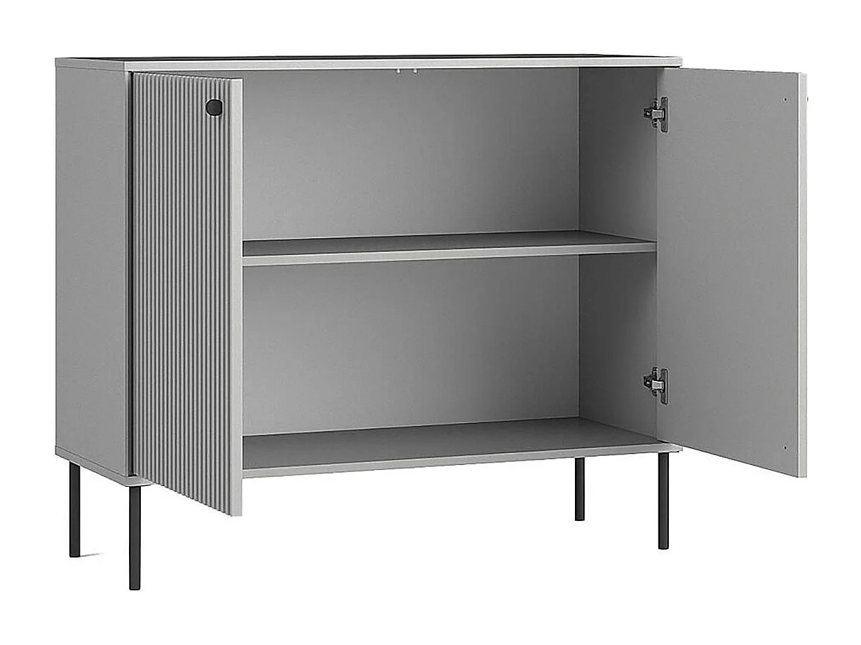 KOMMODE Iris grau matt 105,4 / 40,5 / 89,2cm