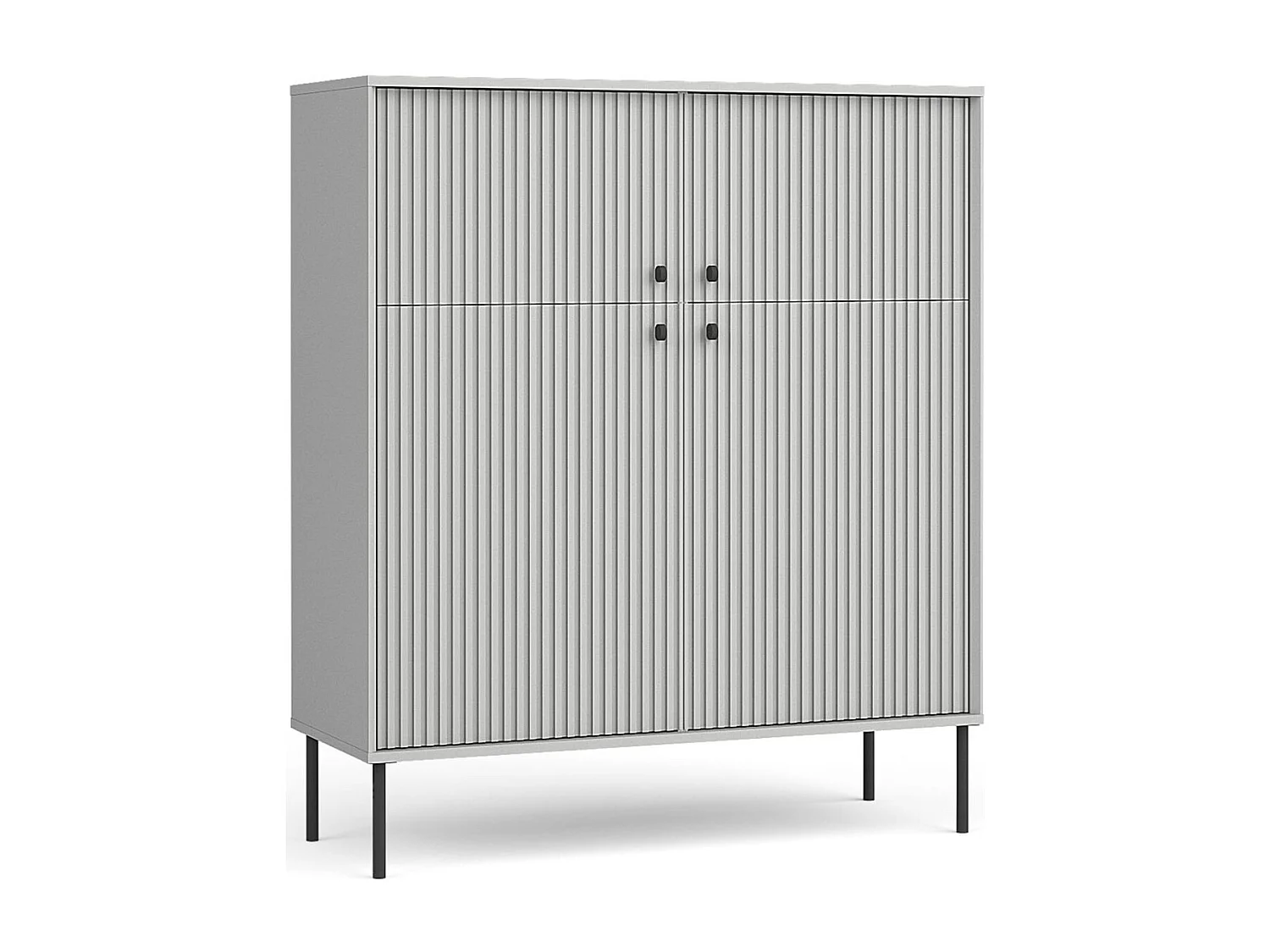 HIGHBOARD Iris grau matt 105,4 / 40,5 / 122,4cm