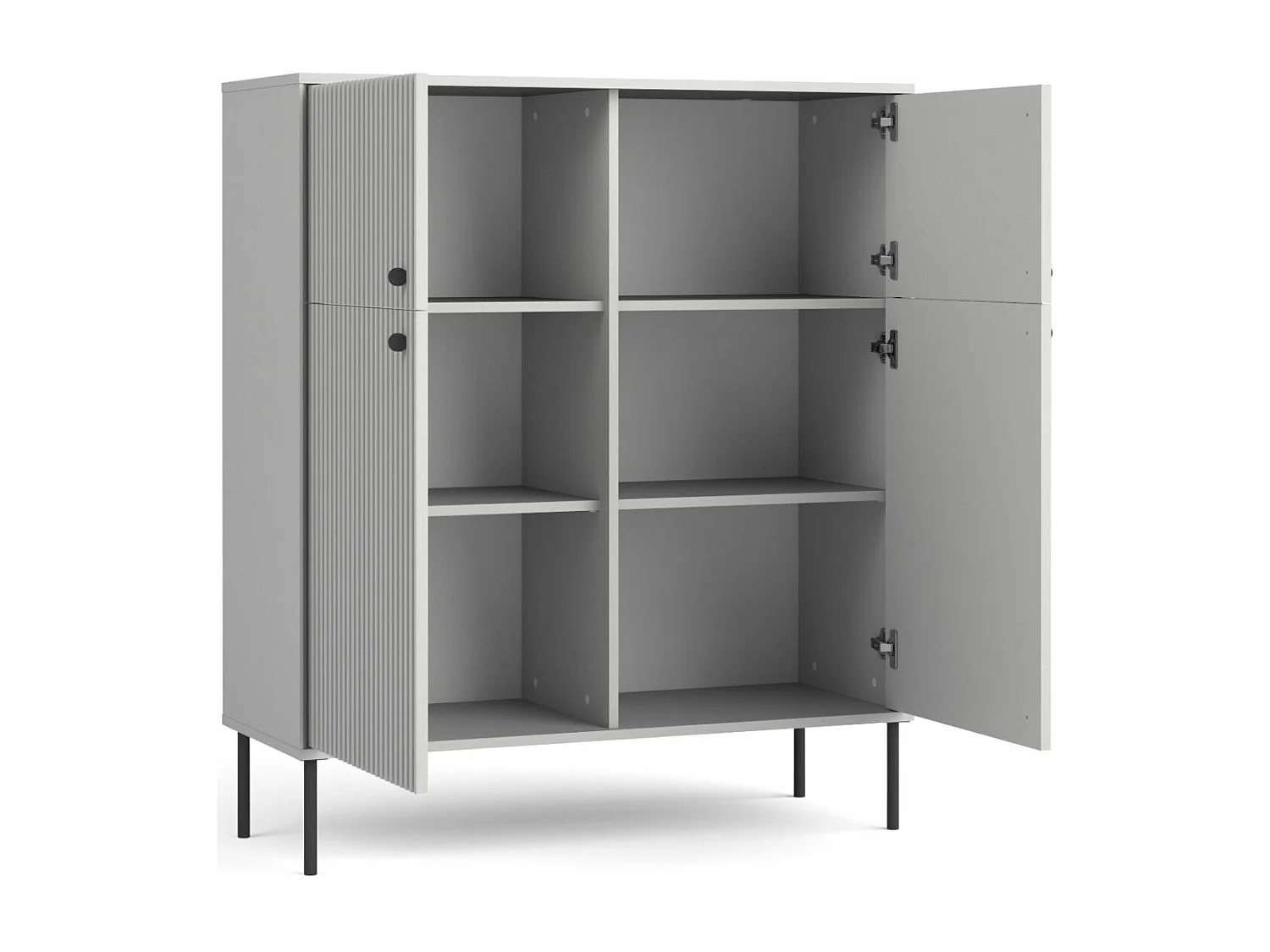 HIGHBOARD Iris grau matt 105,4 / 40,5 / 122,4cm