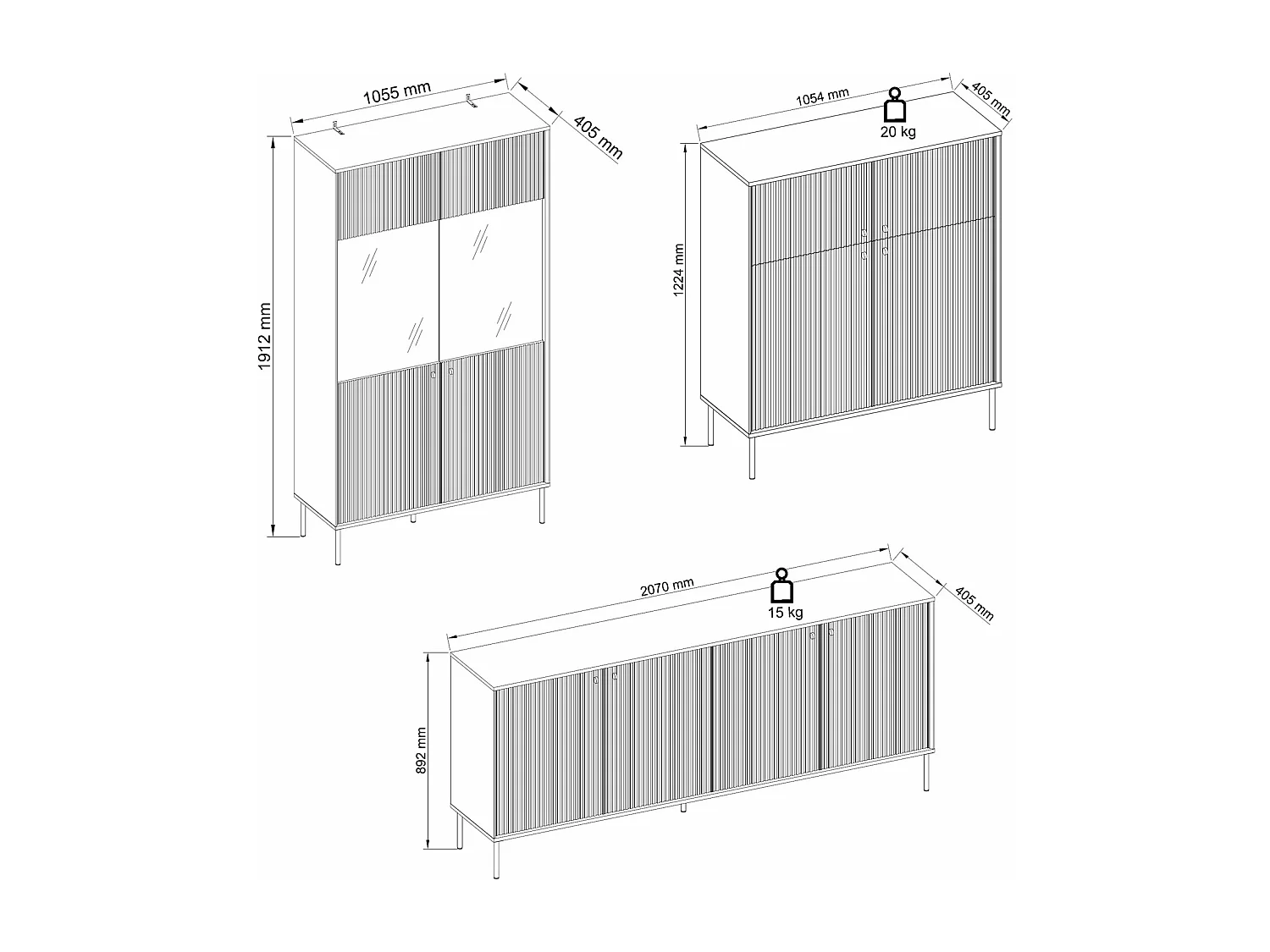 ESSZIMMER-SET Iris grau 4-teilig