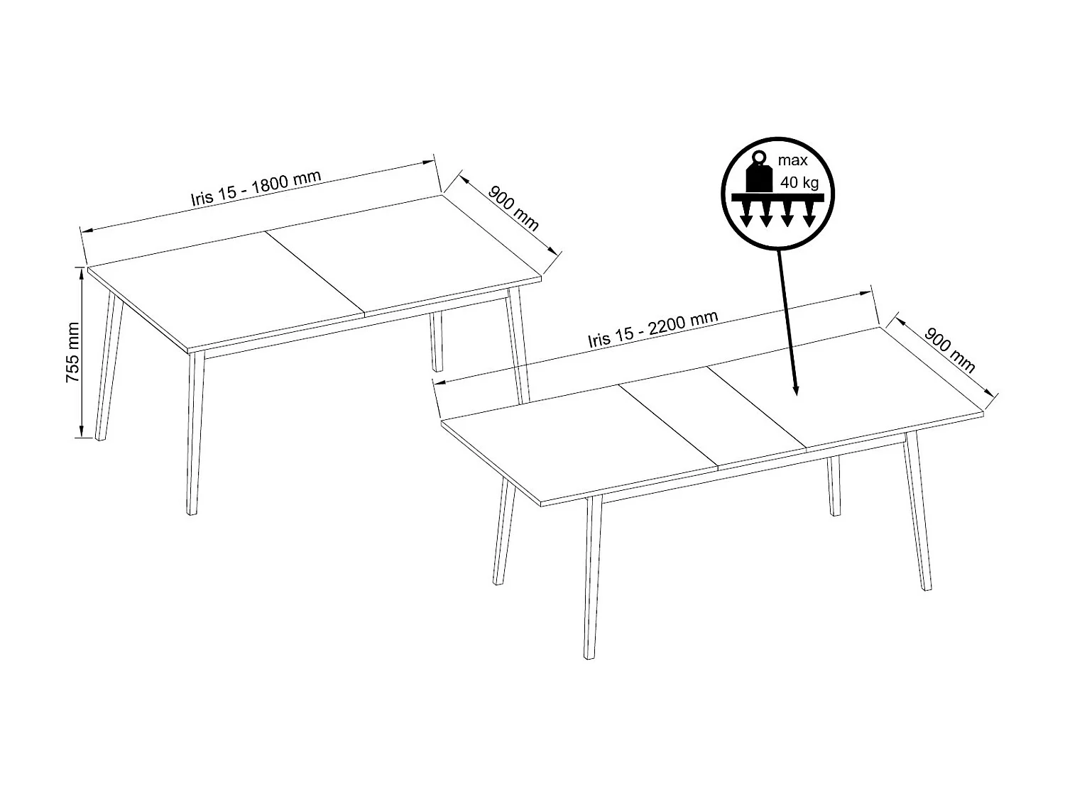 ESSZIMMER-SET Iris grau 4-teilig