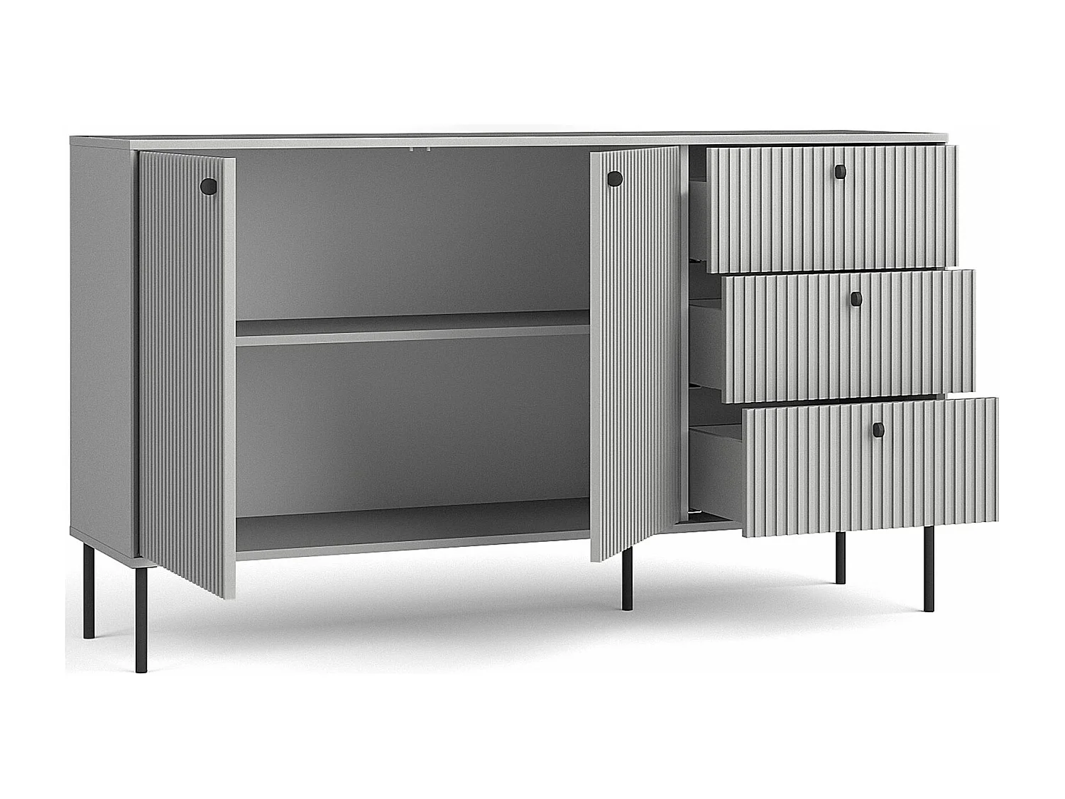 KOMMODE Iris grau 156,2 / 40,5 / 89,2 cm