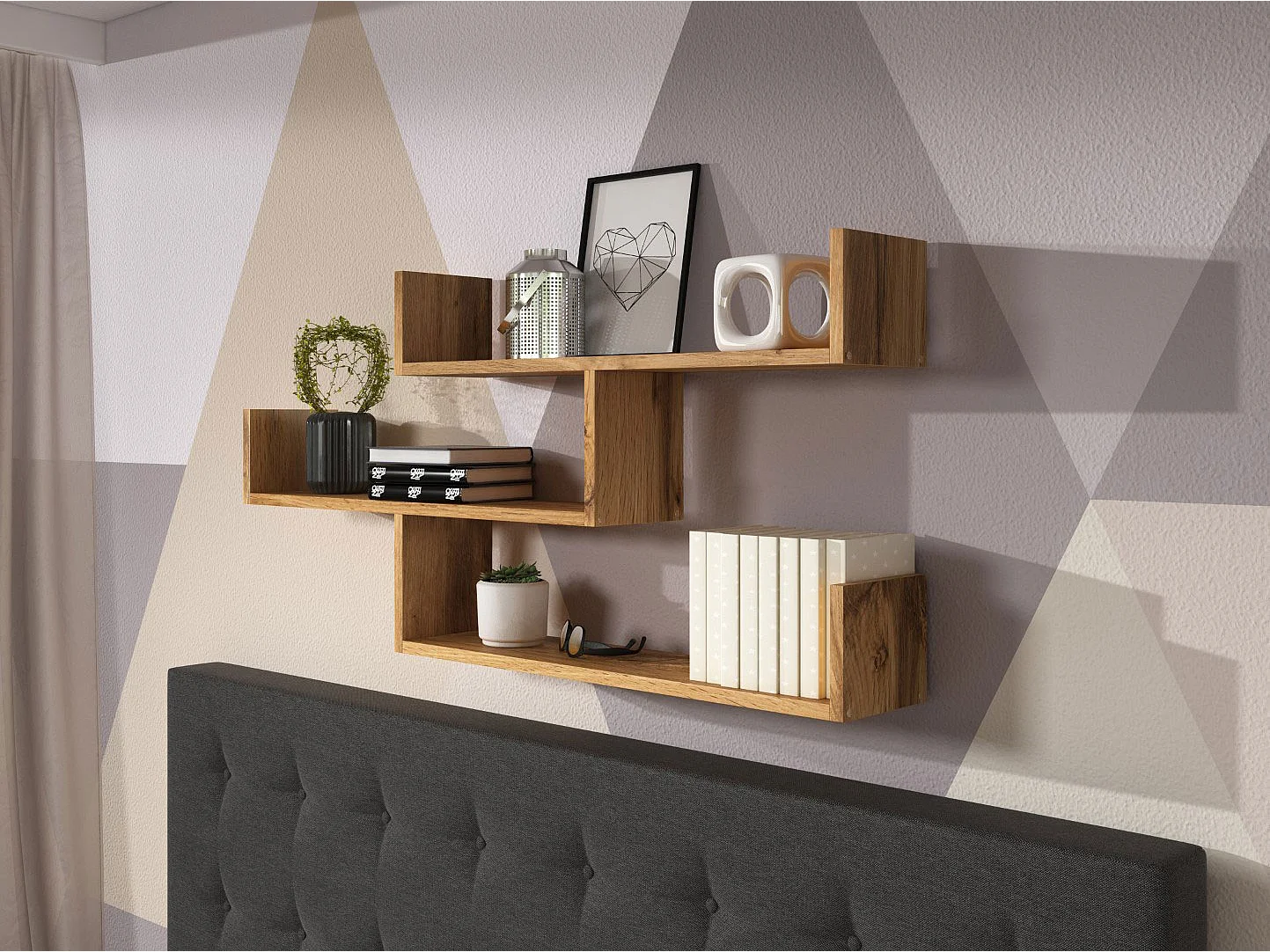 WANDREGAL Trio Wotan Eiche 119 / 18 / 55cm